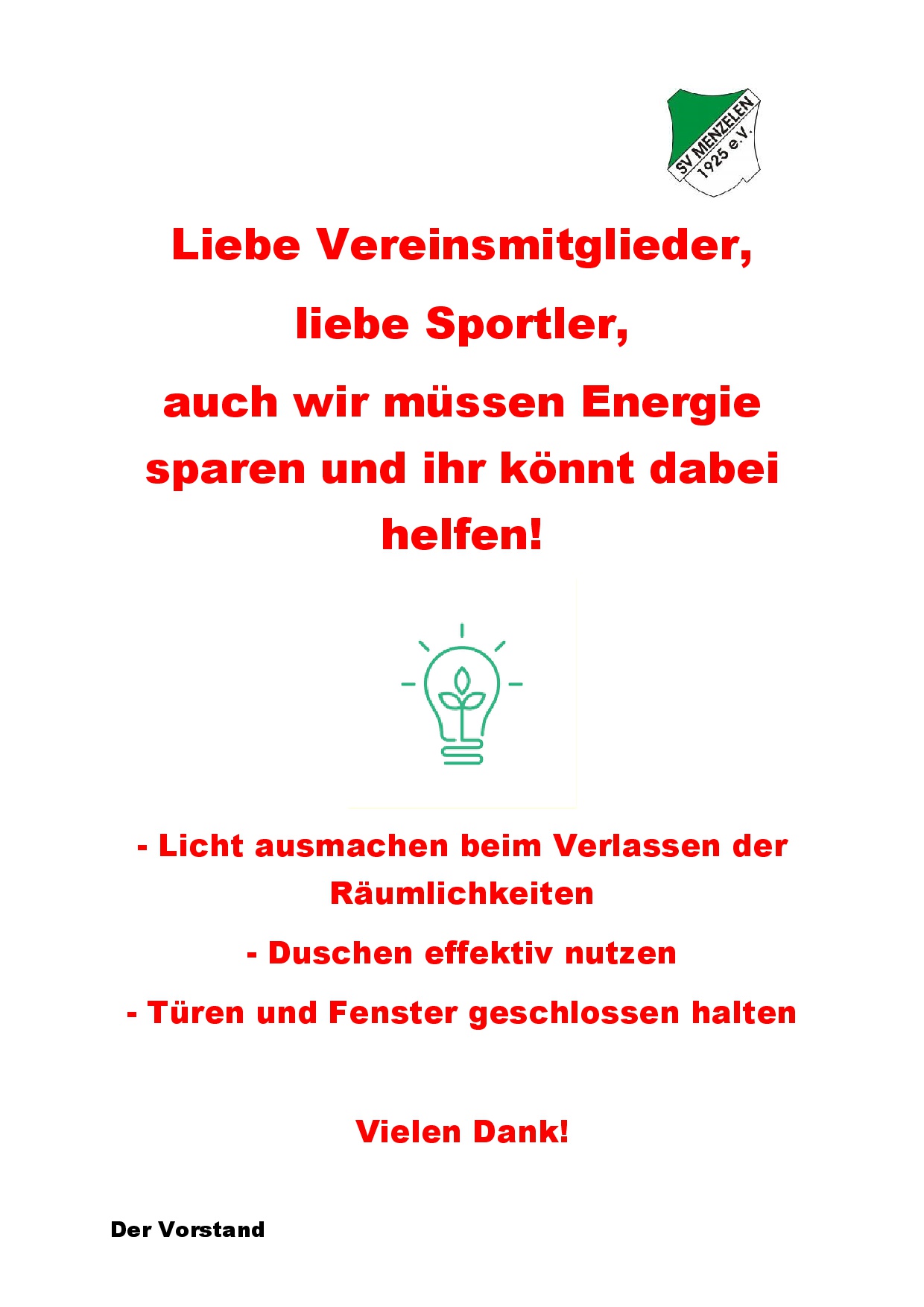 Wir wollen Sparen